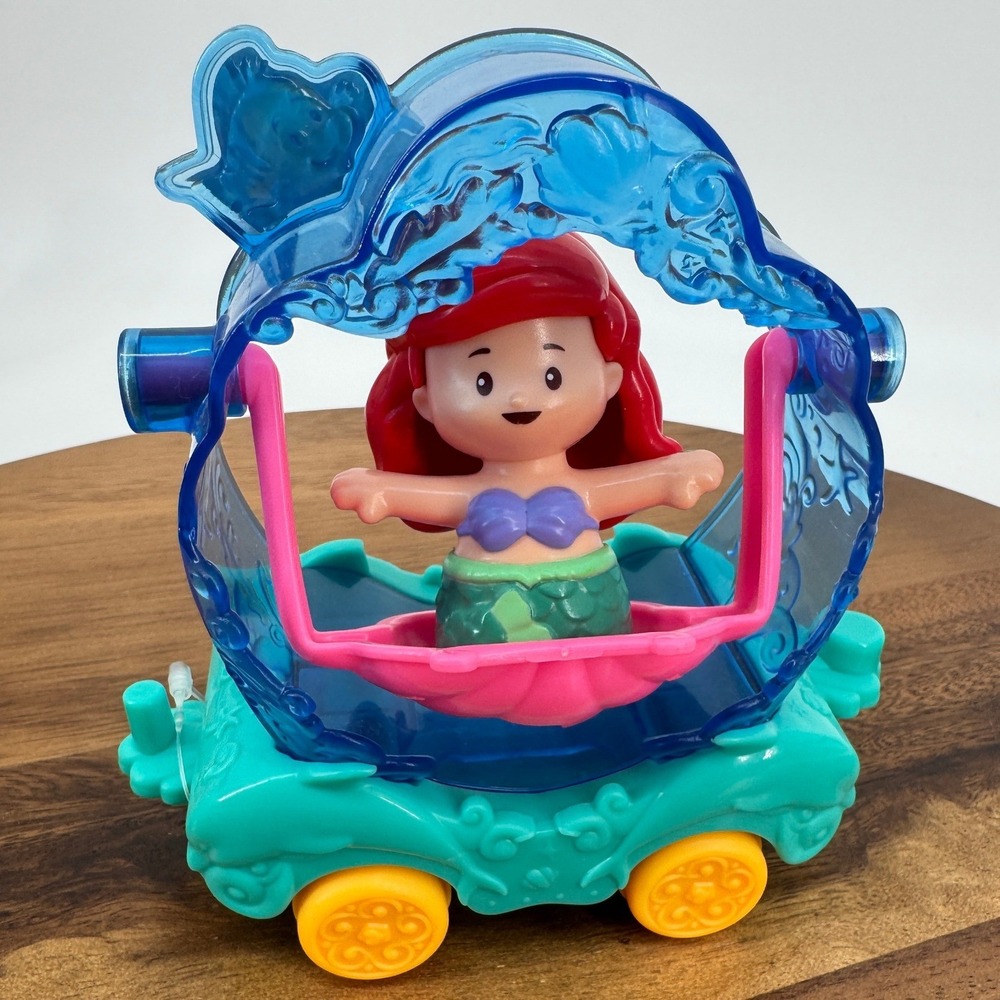 Fisher-Price Little People Disney Princess Ariel Parade Float Toy Teal Blue